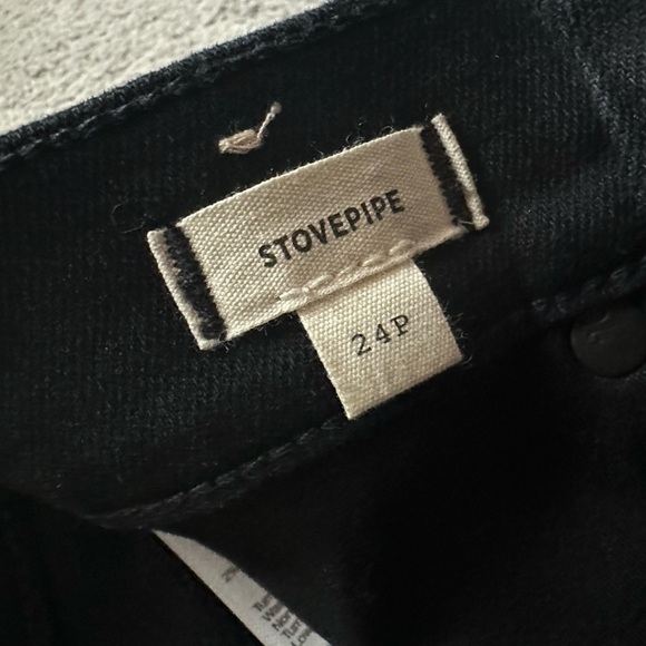 Madewell Petite Stovepipe Jeans in Black Size 24 Petite Slim Straight Leg - Picture 4 of 10